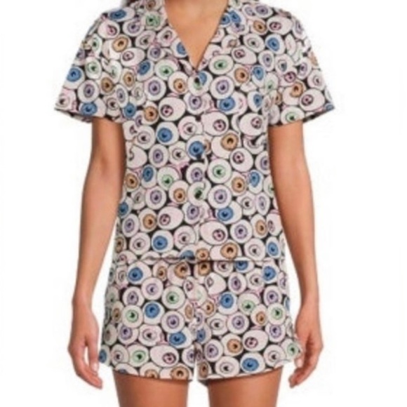 👁️ 👁️ NWT - Eyeball Halloween Pajamas TWO Piece Set!!! 👁️ 👁️ - Picture 5 of 5